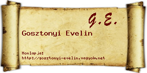 Gosztonyi Evelin névjegykártya