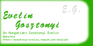 evelin gosztonyi business card